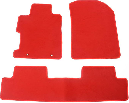 Fit 2006-2011 Honda Civic Floor Mat Nylon Red | IKON MOTORSPORTS, Factory Fitment Front & Rear Car Floor Mats Liner Carpets Replacement 3PC