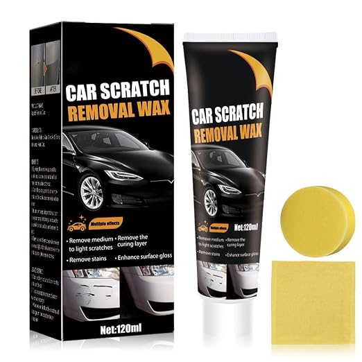 2026 New Scratch Remover for Vehicles, Upgrade Car Scratch Repair Paste Car Scratch Remover Kit, Car Scratch Remover Kit with Wipe Sponge for Car Vehicles Deep Scratches