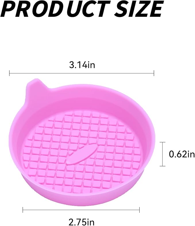 4 Pack Car Cup Coasters, Silicone Insert Recessed Car Cup Holder Coasters, Waterproof Non-Slip Sift-Proof Car Cup Mats, Universal Car Interior Accessories (Pink)
