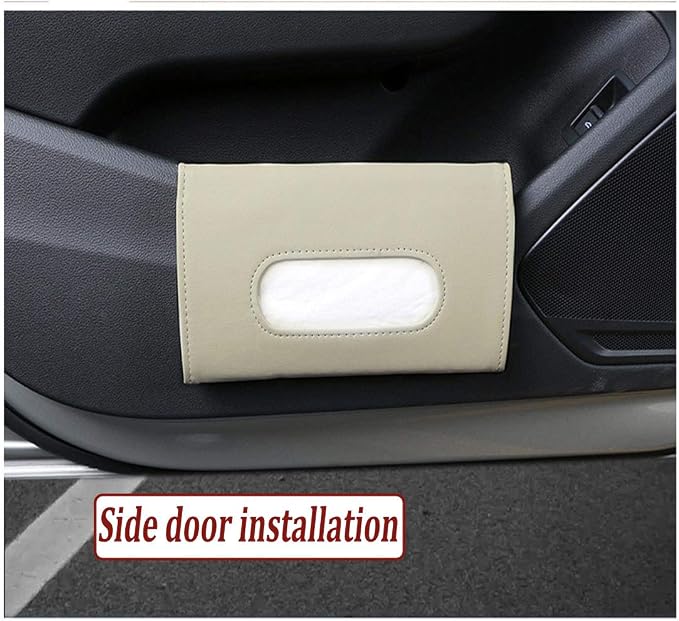 Car Tissues Holder for Cars, Visor Tissue Holder, Tissue Box, Cars Disposable Masks Holder, Mask Dispenser for Car (Beige)