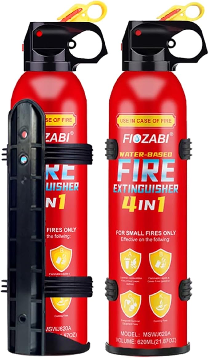 Portable Fire Extinguisher Spray With Bracket Can Prevent Re-Ignition,Best Suitable for The House/Car/Truck/Boat/Kitchen/Home Water-Based Fire Extinguishers Fire Type A/B/C/K 620ml (2 pack)