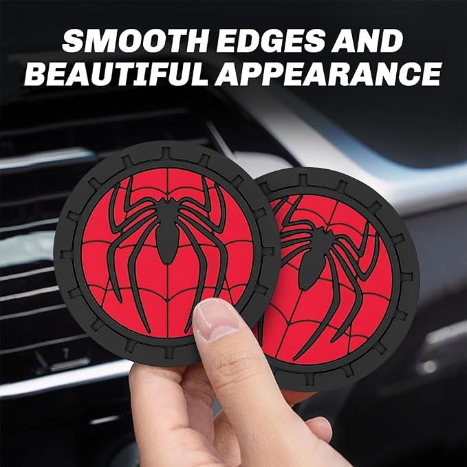 Cup Holder Insert Coaster for Marvel Spiderman2 Fans,Anti Slip Car Cup Coaster Interior Accessories
