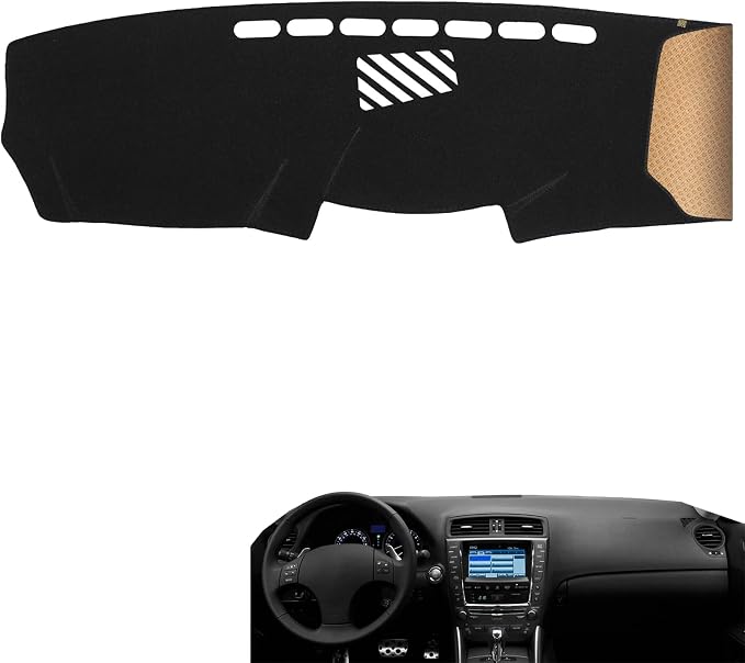 Dash Cover, Anti-Glare, Sun Protection, Dustproof, UV-Proof, Dashboard Covers, Interior Car Accessorie Fit for 2006 2007 2008 2009 2010 2011 2012 2013 Le-xus IS250 IS350, Black