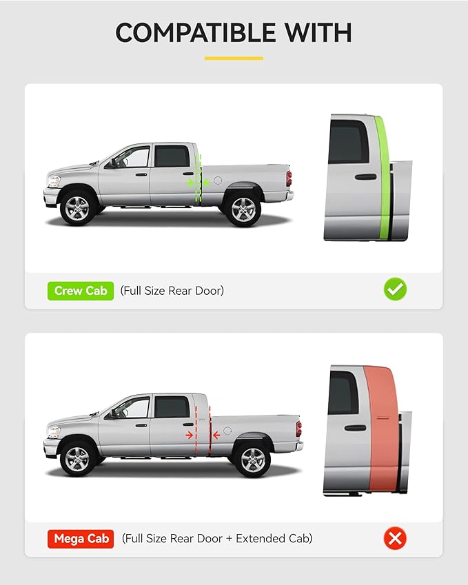 3W Floor Mats for 2019-2025 2026 Ram 2500/3500 Crew Cab with Bucket Seat (Not for PTO KIT Models), All Weather TPE Custom Fit Dodge Ram 2500/3500 Floor Liners 1st & 2nd Row (for Carpet Floor), Black