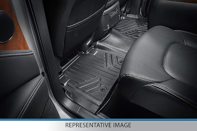 SMARTLINER Floor Mats and Cargo Liner Behind 2nd Row Set Compatible with 2007-2010 Ford Expedition