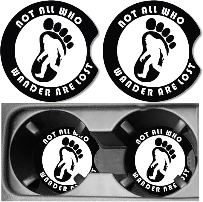 Car Cup Holder Coaster, Neoprene Universal Non-Slip Cup Holders, Car Accessories Interior for Women and Man Interior Sets 2 Pack (RYD-BD05)