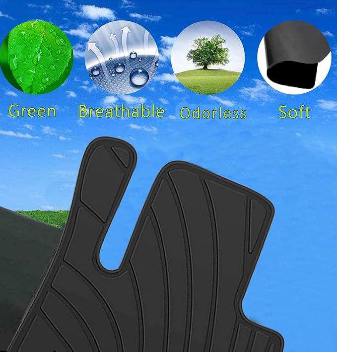 Car Floor Mat for Mercedes-Benz E-Class 2024 2025 2026 (W214) E200 E350 E450 E53 AMG Custom Fit Full Black Rubber Auto Floor Mats Set All Weather Heavy Duty Odorless