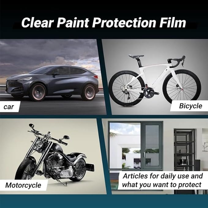 SUMAGITIN 7.5mil TPU Clear Car Paint Protection Film Self Healing Adhesive Automotive Film Anti-Scratch Glossy Car Body Wrap Vinyl for DIY Car Moto Interior Exterior,60inch x 30inch