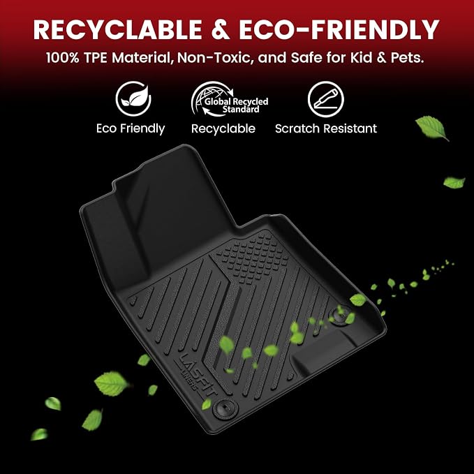 LASFIT Floor Mats for Hyundai Sonata 2020-2026 (Only Fit AWD & Gas, Not for FWD or Hybrid) / Kia K5 2021-2025 (Only Fit AWD, Not for FWD) Custom Fit TPE All Weather Floor Liners Car Mats Accessories