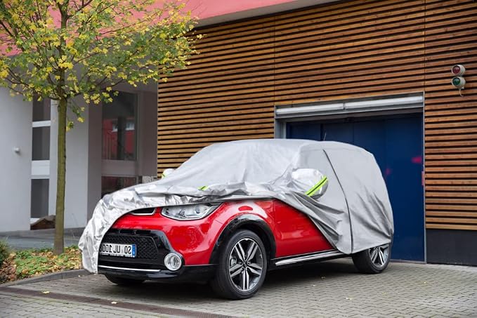 Koukou SUV Car Cover Custom Fit Kia Soul from 2009 to 2025,Waterproof Car Cover All Weather for Automobiles Outdoor Indoor with Zipper Door, Sun Rain Dust Snow Protection.