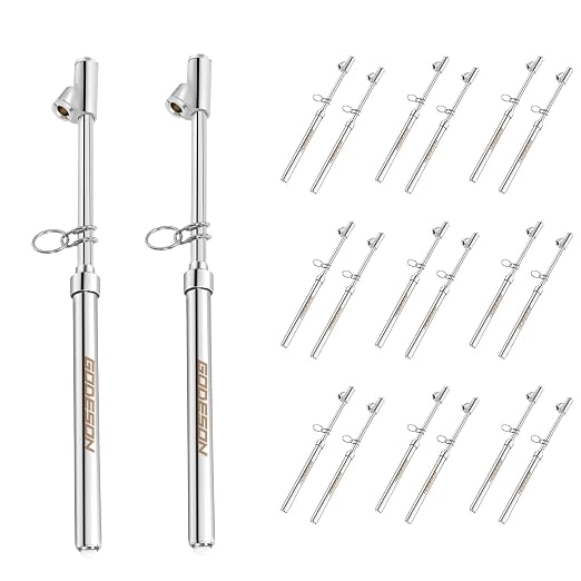 GODESON Dual Head Tire Pressure Gauge,Heavy Duty Pen Tire Gauge Range 10-150PSI; 1-10kg/cm2,Dual Head Truck Air Pressure Gauge (Pack of 20)…