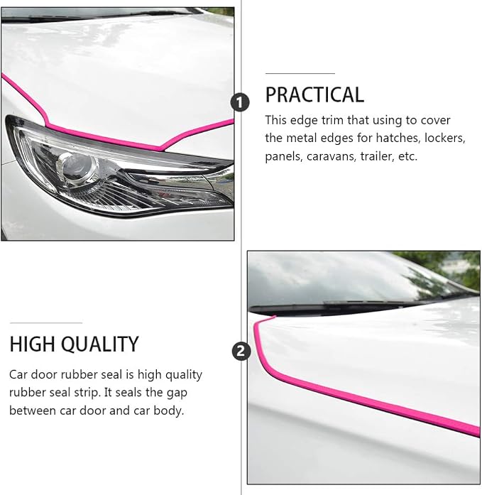 Garneck 10M/32ft Car Door Edge Guards Rubber U Shape Edge Trim Seal Strips Protector Car Door Edge Protection for Car Auto Vehicle