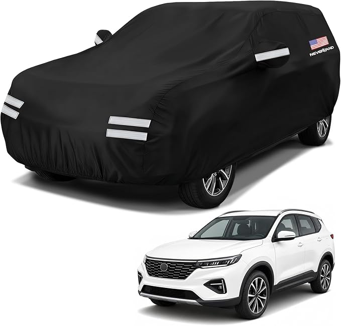 SUV Car Cover, Full SUV Car Covers Waterproof All Weather Dustproof, Snowproof, UV Protection Car Covers for Automobiles Universal Fit for SUV Cover Size 190''L x 75''W x 71''H
