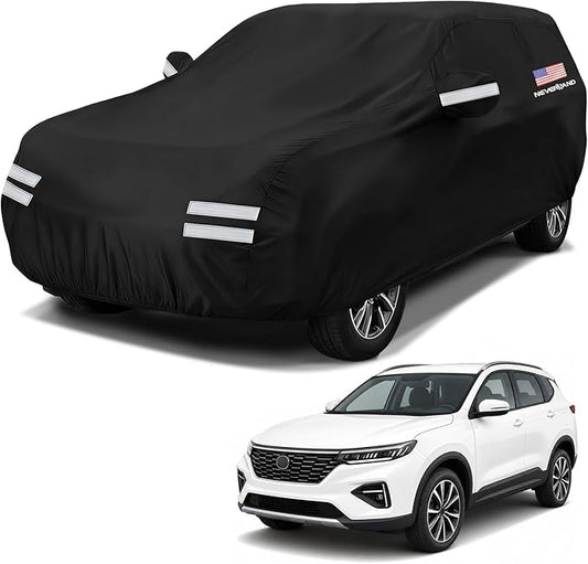 SUV Car Cover, Full SUV Car Covers Waterproof All Weather Dustproof, Snowproof, UV Protection Car Covers for Automobiles Universal Fit for SUV Cover Size 190''L x 75''W x 71''H