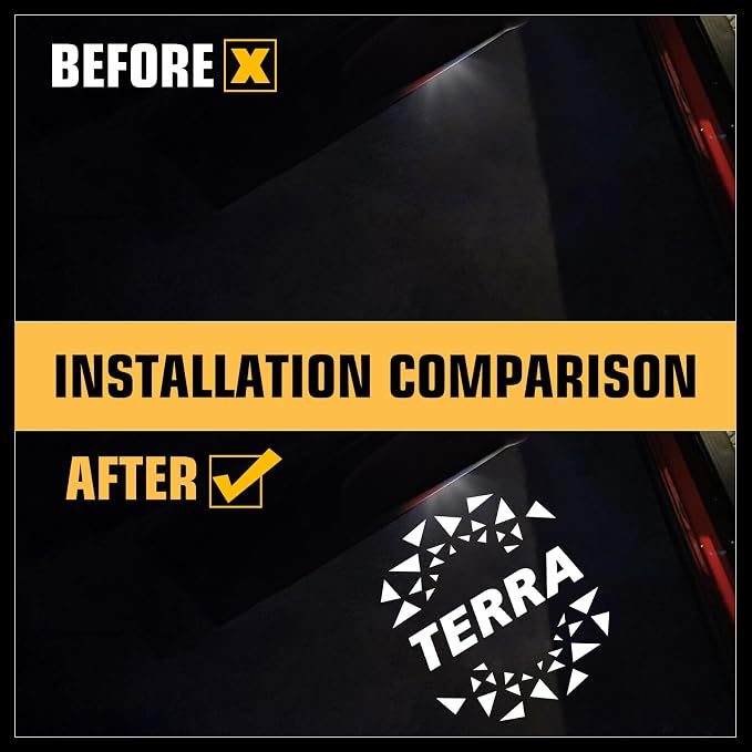 2PCS Car Door Light Logo Fits for 2018-2020 Terra LED Welcome Lights | Fits for Terra 2018-2020, Plug-and-Play Waterproof LED Logo Puddle Lights, Quick Install, 2Pcs Shadow Door Lights Interior