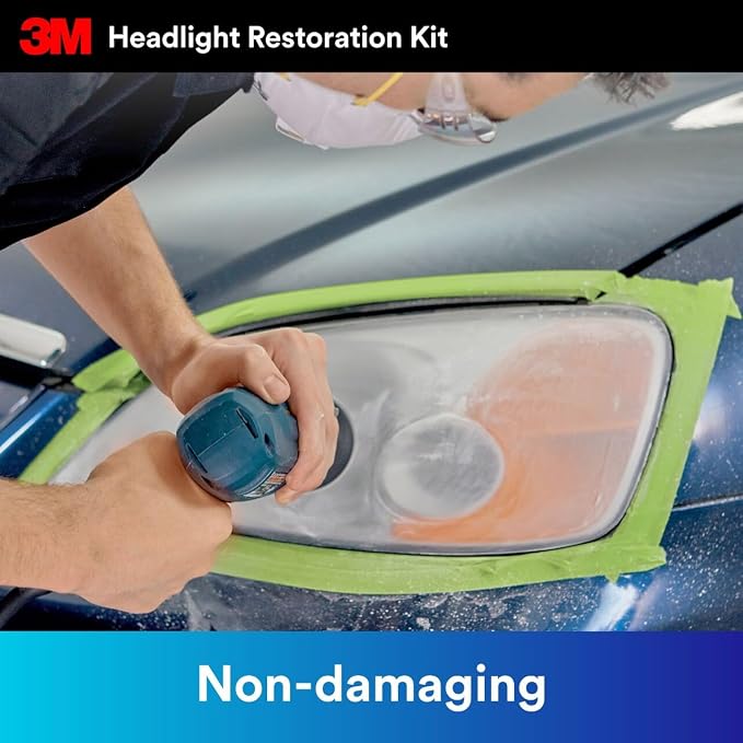 3M Ultra Headlight Restoration Kit 39195, 2 Pack (2 Kits), Removes Cloudy Yellowed Haze, 500/800/3000 Grit Sanding Discs + Clear Coat, For Plastic Lenses