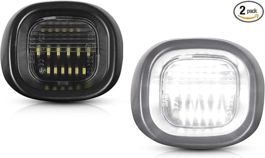 LESAUCE Upgraded LED License Plate Lights Compatible with Chevy Blazer GMC Jimmy Sonoma, 6000K White, Tag Lamp Assembly Replacement, IP68 Waterprooof, Pack of 2