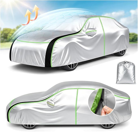 Cartist Hail Protector Car Cover Waterproof All Weather, Heavy Duty Outdoor Sun UV Rain Cover for Toyota Corolla, Nissan Sentra, Honda Civic, Mazda 3, Audi A3, Kia Forte...(Fit Sedan 178-185 in)
