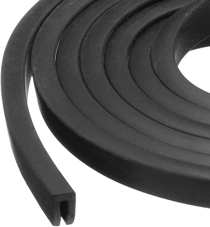 PATIKIL 13.1ft U Rubber Edge Trim Fit for 1mm Edge, 3 mm x 5 mm Black