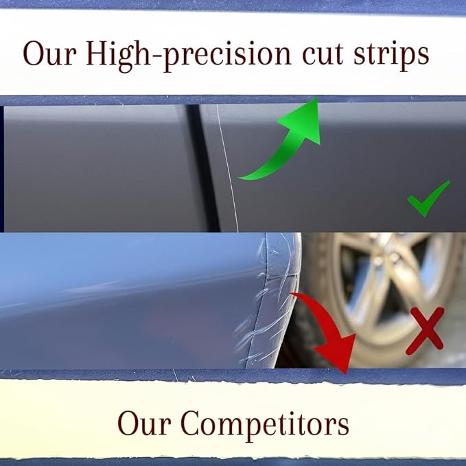5 Door Edge Guard Made with Paint Protection Film, Scotch Guard, PPF 8mil Precut Strips, Universal Fit Cars, Truck, SUV, Clear Tape, Door Protector, Car Accessories