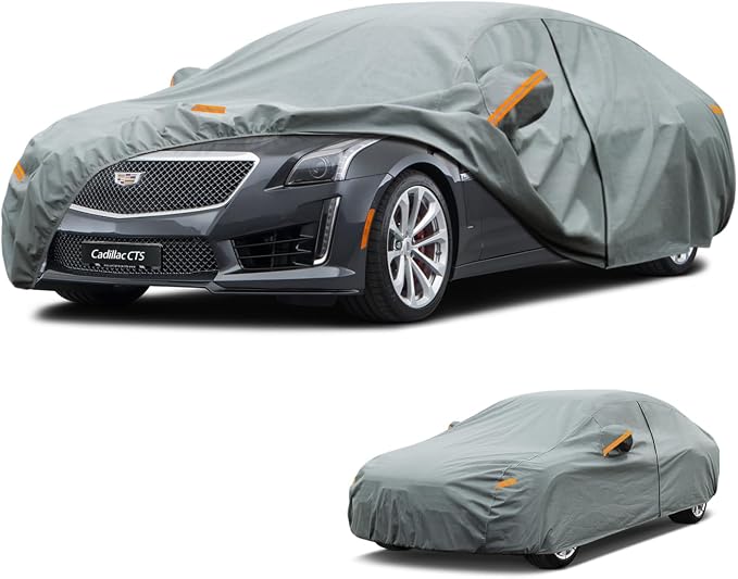 Kayme Heavy Duty Car Cover Custom Fit Cadillac CTS CTS-V CT5 CT5-V(2002-2026), Waterproof All Weather for Automobiles, Full Exterior Covers Sun Rain UV Protection.