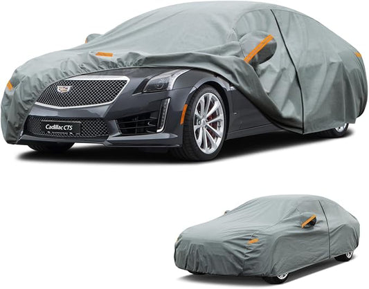 Kayme Heavy Duty Car Cover Custom Fit Cadillac CTS CTS-V CT5 CT5-V(2002-2026), Waterproof All Weather for Automobiles, Full Exterior Covers Sun Rain UV Protection.