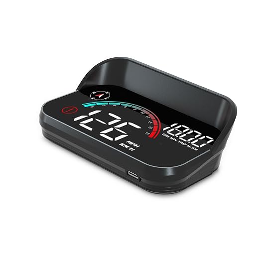 AZIJYV Windshield Speedometer Projector, Digital Speedometer for Car GPS Speedometer with Speed, Overspeed, Heads Up Display for Cars Suitable for All Vehicles