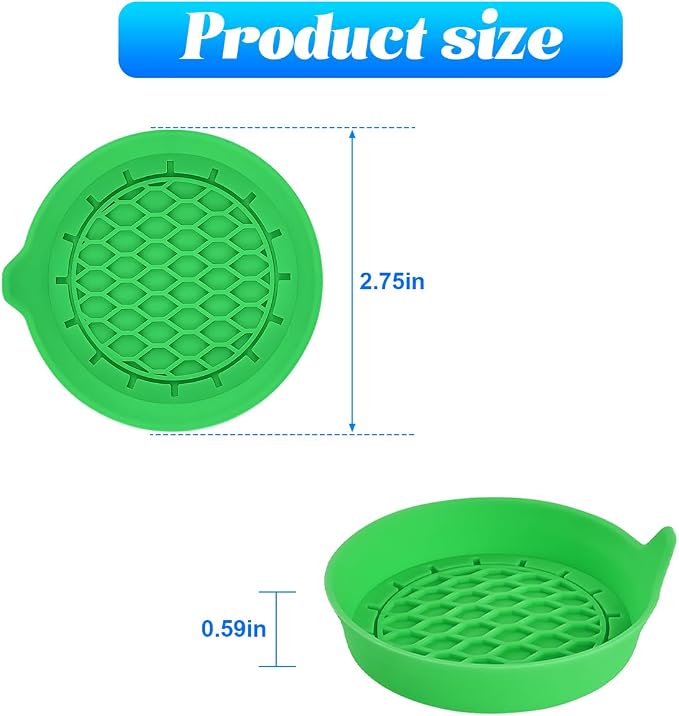 Zpana Bling Car Cup Holder Coaster, 2PCS Crystal Rhinestone Non Slip Waterproof Vehicle Insert Water Bottle Holder Pads, Shockproof Auto Interior Decorative Coasters, Universal Fit (Bright Green)