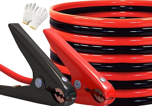 Jumper Cables Heavy Duty, Booster Cables 1 Gauge 30Feet 900AMP Automotive Jumper Cables Kit for Car, SUV, and Trucks with Professional Clamps and Carrying Bag