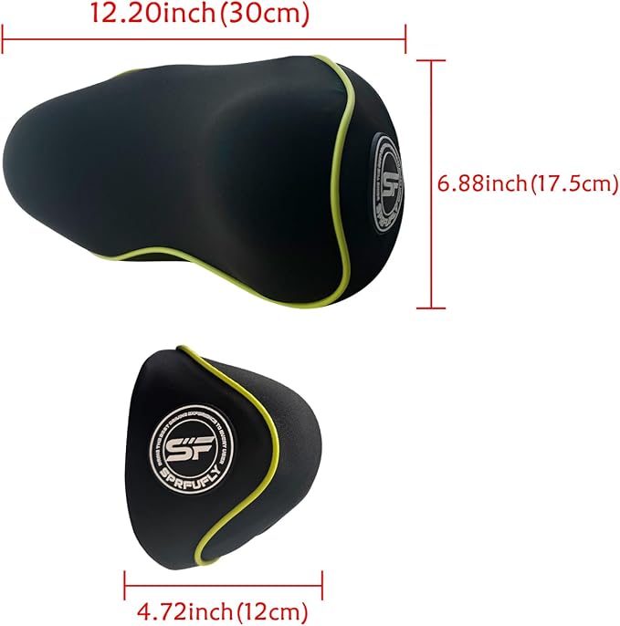 Really Chic Car Headrest Pillow, 2 Pack Car Pillow with Adjustable Strap | 100% Memory Foam Neck Pillow, Ergonomic Design -Car Neck Pillow for Driving(Includes 2 Eye Masks, Yellow Side Rope)