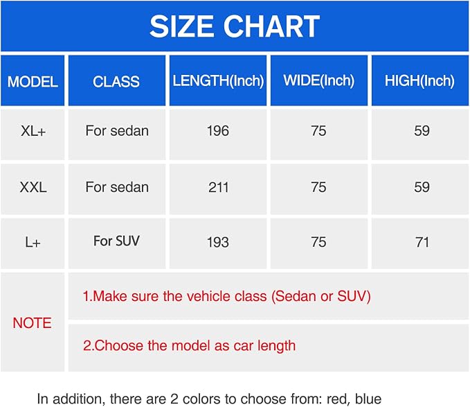 Car Cover Waterproof All Weather for Automobiles, 6 Layers Outdoor Full Exterior Cover Rain Sun UV Snowproof Protection with Zipper Cotton, Mirror Pocket for SUV (185-190 inch)