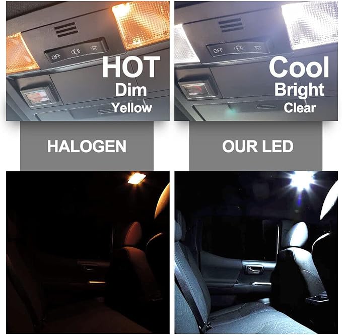 8pcs White LED Interior Lights Bulb Kit for Subaru WRX/WRX STI/Impreza 2004-2017 2018 2019 2020 2021 Map Dome Trunk License Plate Lights LED Interior Bulbs Package + Install Tool