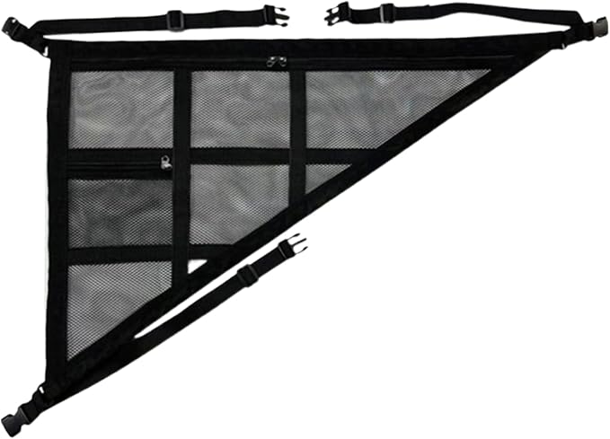 Car Ceiling Cargo Net – Double-Layer Roof Storage Mesh, Triangle Overhead Organizer Pocket | Long Trip Travel Ceiling Mesh Storage Net, Interior Vehicle Space Saver for Car Journeys Packing