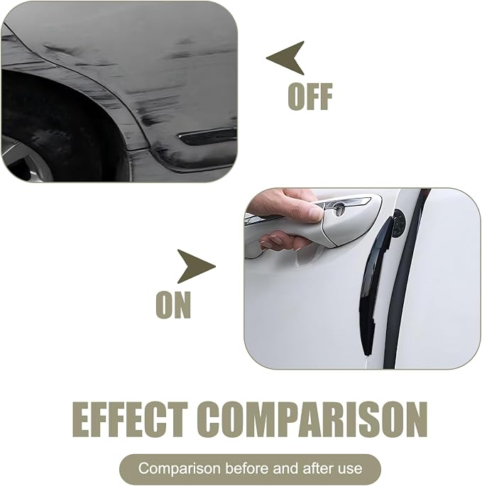 4 PCS Car Door Anti-collision Strips, Anti-impact Door Side Edge Guards, Anti-scratch Auto Edge Bumper Guards, Universal Protection Decorative Covers for Car Truck (Black)
