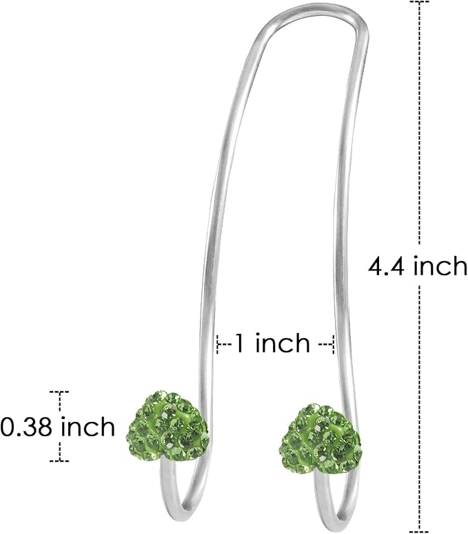 Guoord 【2026 Upgraded】 Auto Hooks Decorations, 2 Pcs Bling Heart-Shaped Purse Hook Hangers, Auto Hooks Car Hangers and Durable Backseat Holder, Storage Universal for SUV Truck Vehicle（Green）