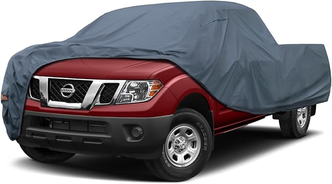 GUNHYI 16 Layers Truck Cover Waterproof All Weater, Heavy Duty Outdoor Pickup Truck Cover for Nissan Frontier, Ford F100 Ranger, Chevy C10 S10 etc, Regular Cab Short Box. Length up to 206 inches.