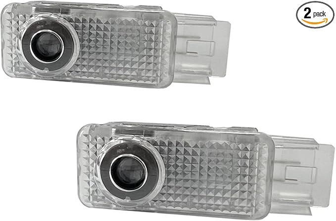 2 Pcs Non-Fading Car Projection LED Projector Door Shadow Light Welcome Light Laser Emblem Logo Puddle lights Compatible for A/C/E/GLC/GLA/GLE/GLS/S/R Class (W203 C-Class 2001-2007)