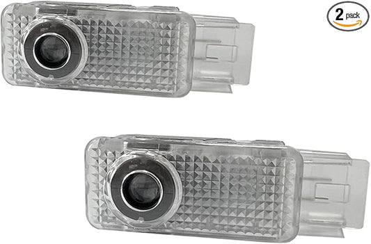 2 Pcs Non-Fading Car Door LED New Logo Projector Welcome Lamp Door Light Puddle lights Kit Compatible with Accessories W203 C-Clsaa 2001-2007 / CLK/SLK/SLR