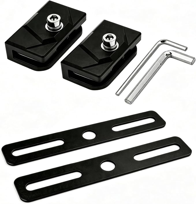 Hood Light Mount Brackets A Pillar Ditch Light Brackets with Extensions | Clamp-On Ditch Light Brackets + Extensions for Hood Mount | No-Drill Universal, Holds Lights, Antenna & Camera