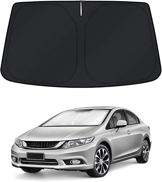 KUST Windshield Sun Shade for 2006–2009 2010 2011 Honda Civic Accessories Window Shade Sun Visor Cover Foldable Block UV Rays