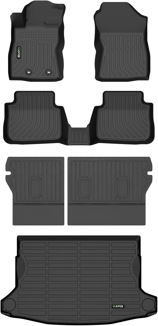 HAFIDI® Floor Mats for Subaru Crosstrek 2024-2025 2026 (Non Hybrid) & Subaru Impreza,All Weather Floor Mats & Cargo Liner & Back Seat Protector Mats, Car Mats for Crosstrek Accessories-Black