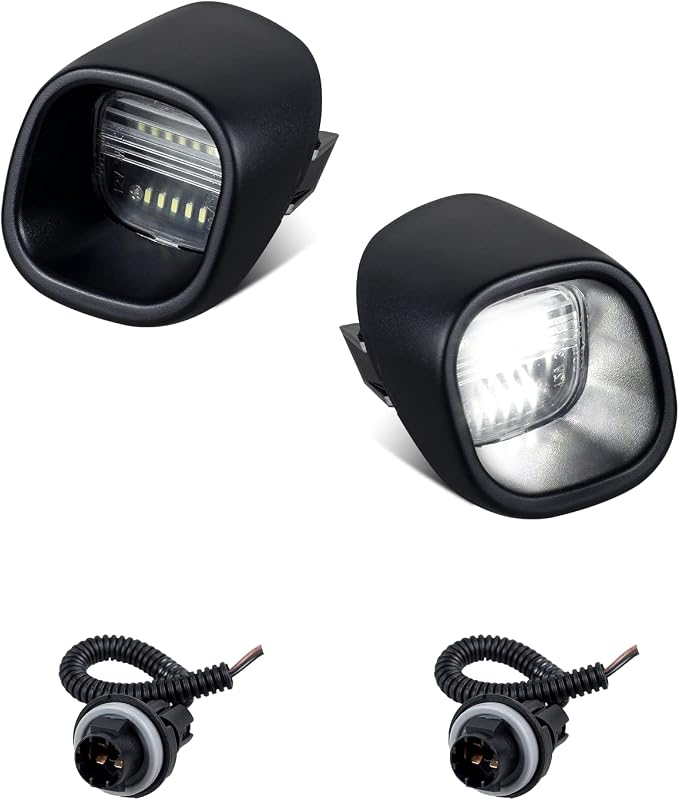 NDRUSH Led License Plate Lights Tag Lamp Assembly with Socket Compatible with Chevy Blazer S10 Gmc Jimmy Sonoma Oldsmobile Bravada