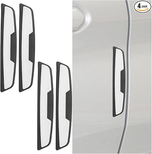 Craedli 4PCS Car Door Edge Guards Protector, Anti-Scratch Car Door Self Adhesive Anti-Collision Trim Strip Auto Side Door Protector, Universal Auto Body Bumper Guard for Cars SUV Truck(Black&White)