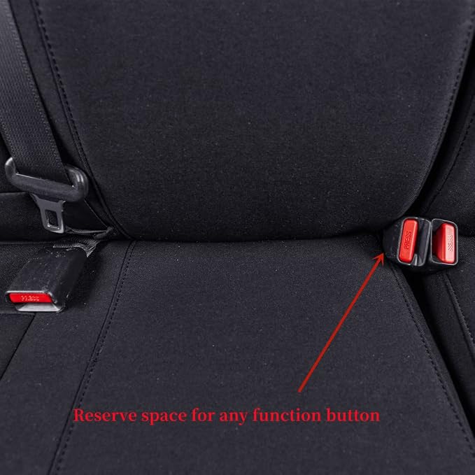 coverdream 2nd Gen Tacoma Seat Covers Custom Fit for 2012-2015 Toyota Tacoma Double Cab/Crew Cab (TRD Sport Seats),Fully Covered Polyester Truck Seat Protector-Full Set(Black)
