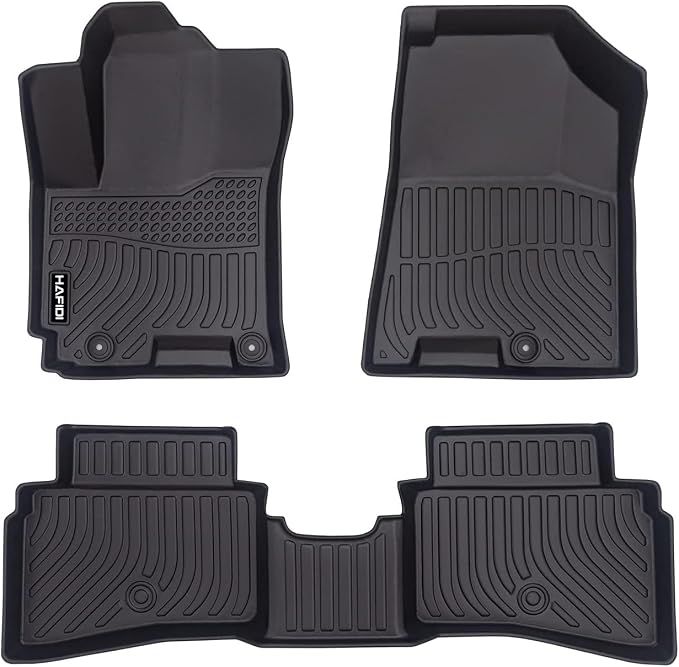 HAFIDI® Floor Mats Fit for 2020-2025 2026 Hyundai Venue All Weather Protection TPE Anti-Slip Automotive Floor Liners, Fits 1st & 2nd Row Full Set Custom Accessories, Black
