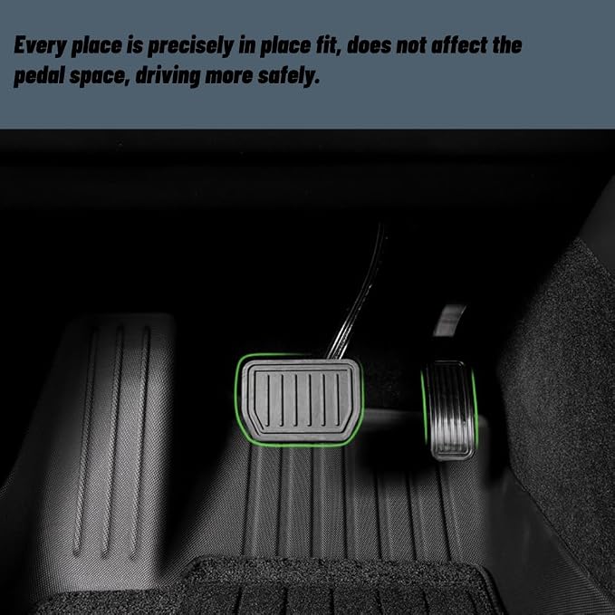 Floor Mats for Tesla Model 3 Highland 2026 2025 2024, TPE All Weather Protection Floor Mats Set (6 Pieces), Custom Fit Cargo Liner Cargo Trunk Accessories, Heavy Duty Accessories, Black