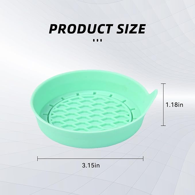 4PCS Car Cup Holder Coasters, Silicone Non-Slip Vehicle Cup Recessed Mats, Sift-Proof Automotive Interior Drink Insert Decor Accessories, Universal for SUV, Sedan, Truck (Green)