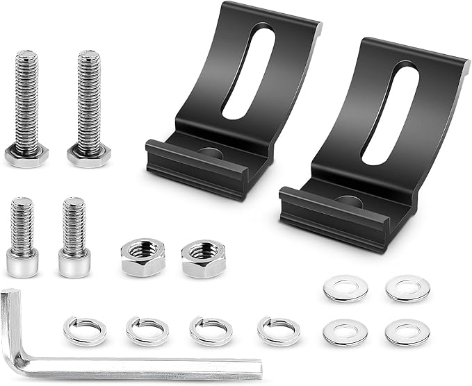 Nilight 2PCS Base Mounting Brackets Universal Slide Bracket Kits for LED Light Bar, Model: 90035B