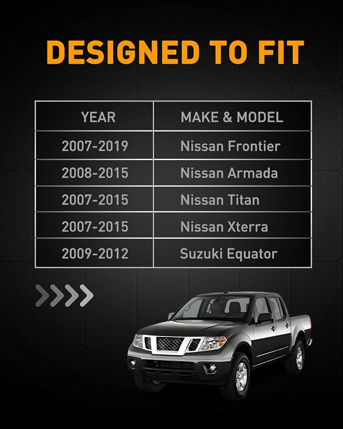 LESAUCE License Plate Light Rear Bumper Tag Lamp with Housing Cover Fit For 2007-2019 Nissan Frontier, 2008-2015 Armada, 2007-2015 Titan, 2007-2015 Xterra, 2009-2012 Suzuki Equator, 2PCS