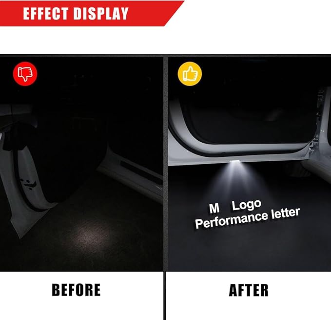 2pcs Car Door Lights Logo Projector Compatible with 1/3/4/5/6/7, x1/x2/x3/x4/x5/x6/x7, M/328i/28i/530i/528i/e92 Series Accessories,Welcome Lights Puddle Lights 3D Shadow Ghost Light